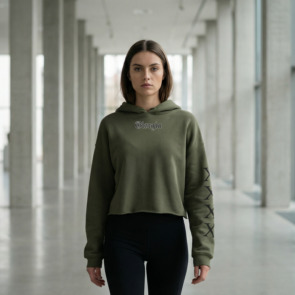Giorgia-Greed Crop-Hoodie