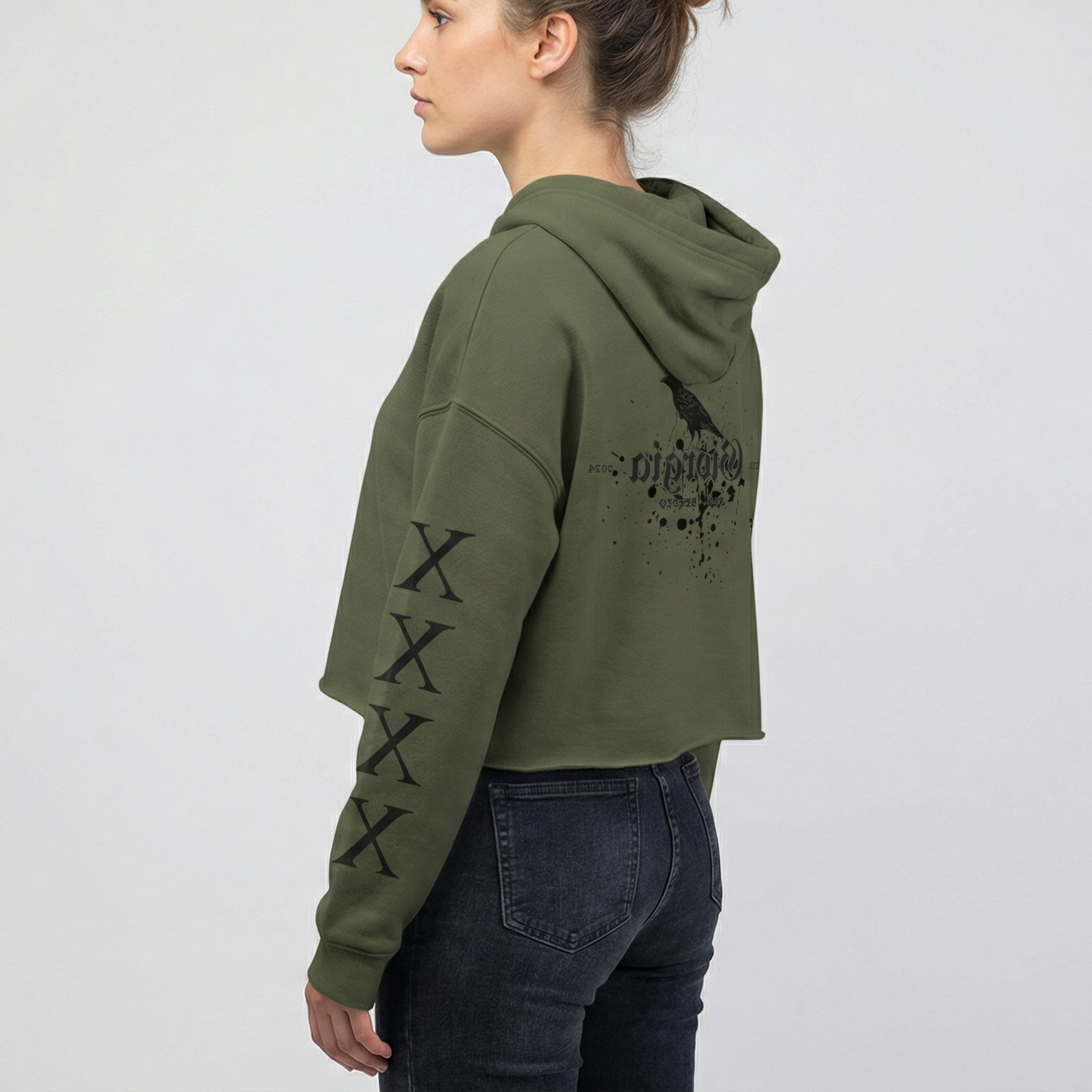 Giorgia-Greed Crop-Hoodie